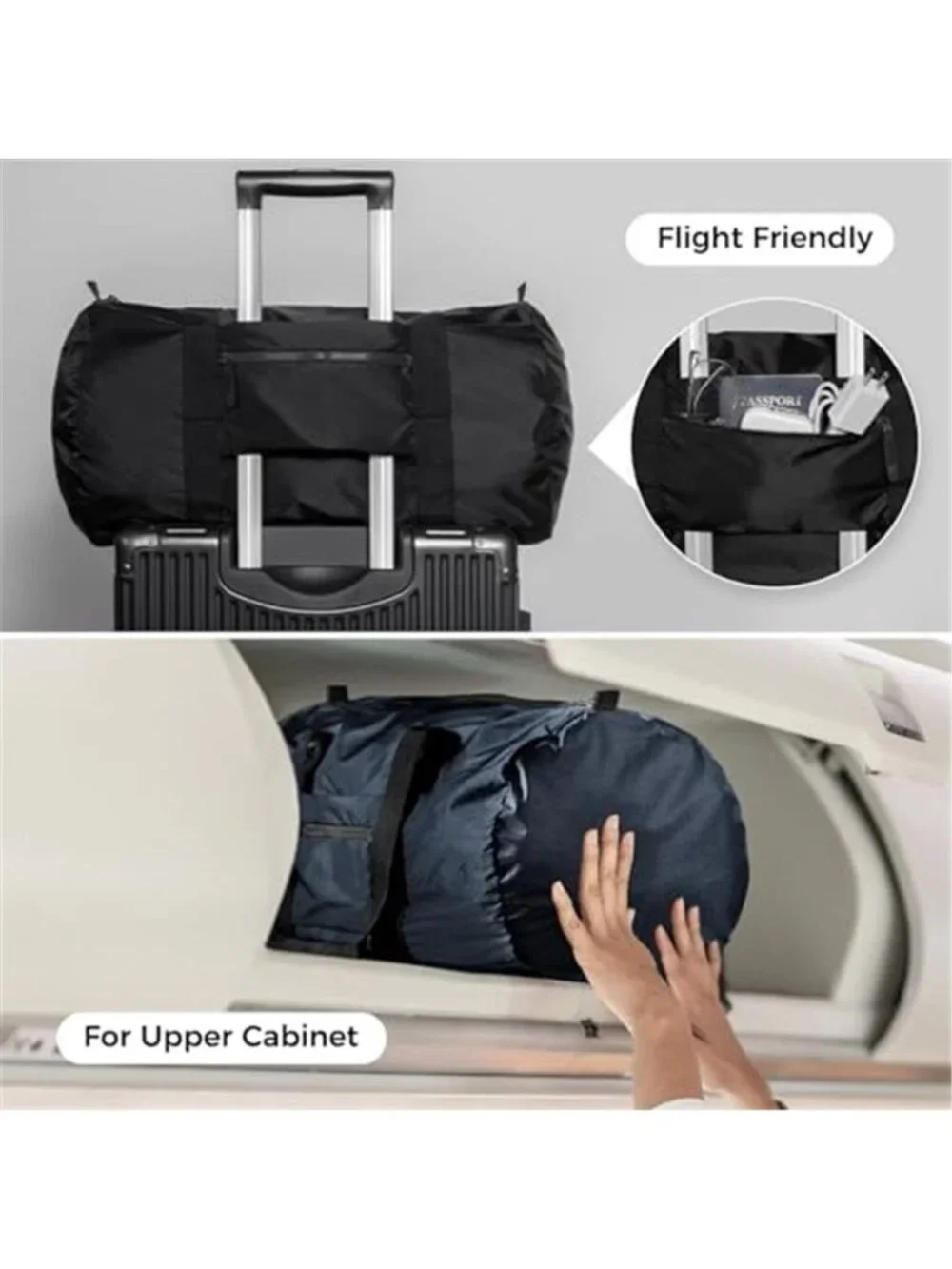 Foldable Duffel Bag 45L Travel Gym Lightweight Waterproof Packable Tote